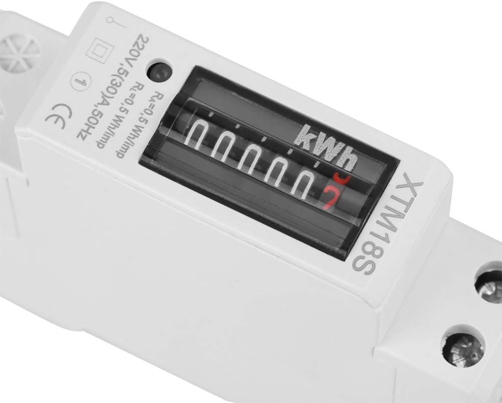 Single Phase Din Rail Power Meter XTM18S 1P 5(30) a Digital 1 Phase 2 Conductor Din Electronic Kwh Meter 35Mm Standard Installation Automatic Detection image number 5