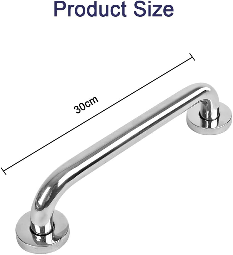 2 Pack Anti-Slip Bathroom Grab Bar Safe Handrail Grab Bar Stainless Steel Bathroom Bath Tub Handrail Non-Slip Anti-Fall Holder Bathroom Support Handle image number 3