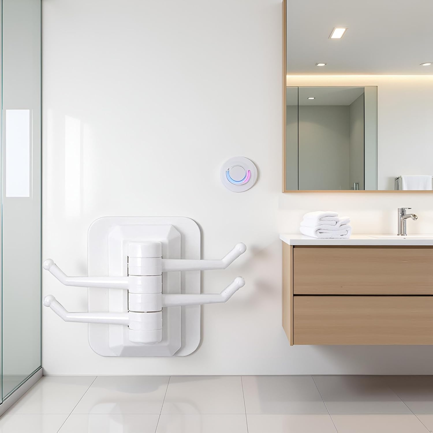 Jowxsx White Self Adhesive Hook Multifunctional Wall Hooks,Punch Free Strong Sticky Utility Heavy Duty Hook,Coat Towel Seamless Hook,Waterproof Hanger for Bathroom,Kitchen,Home Hardware image number 5