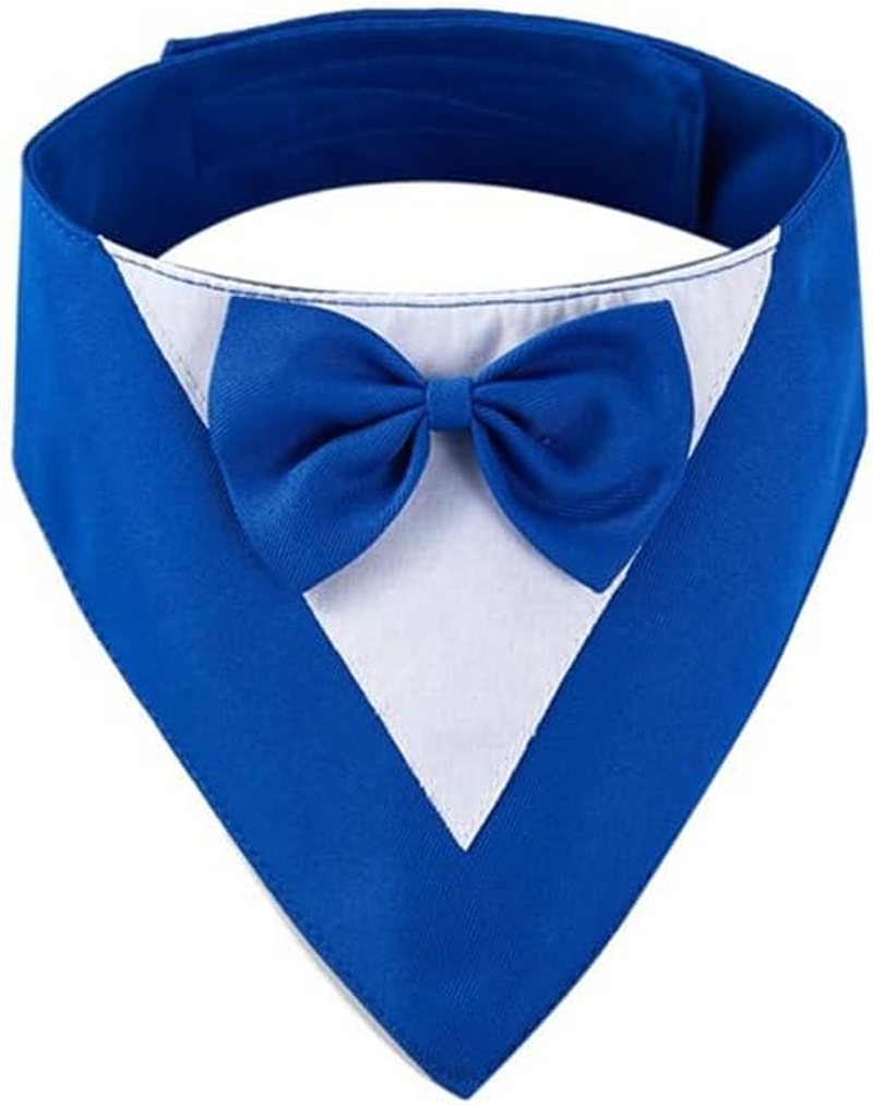 VENEKA Dog,Formal Dog Wedding Collar with Bow Tie,Dog Birthday Costume Pet,Dog Valentines Outfit Cosplay,S Blue High Guality image number 5