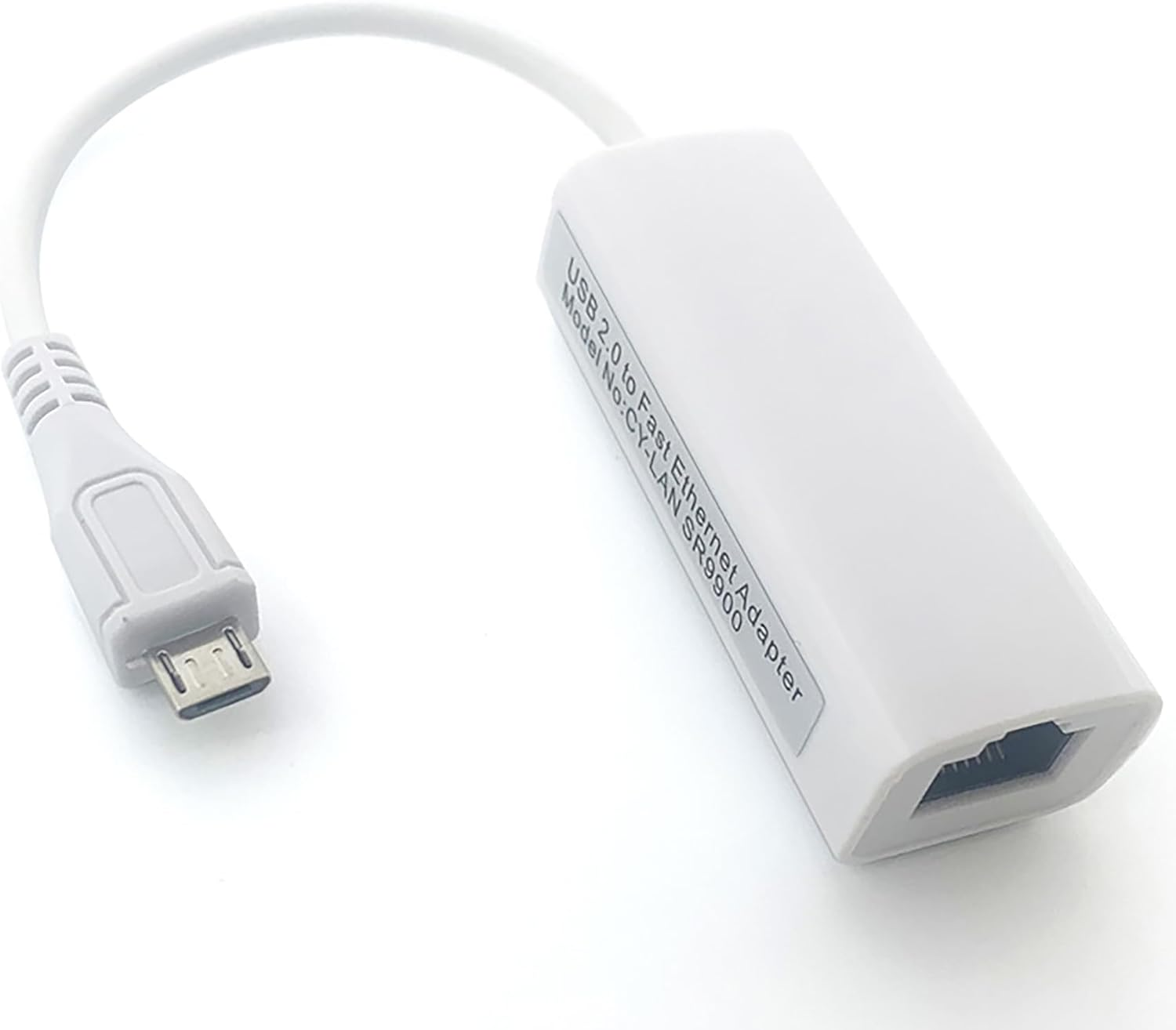 Tunghey OTG Micro USB Ethernet Adapter for Ras-Pberry Pi Zero, Android Tablet, Galaxy Tab Pro 10.1 - USB to RJ45 LAN Network (White) - White image number 3