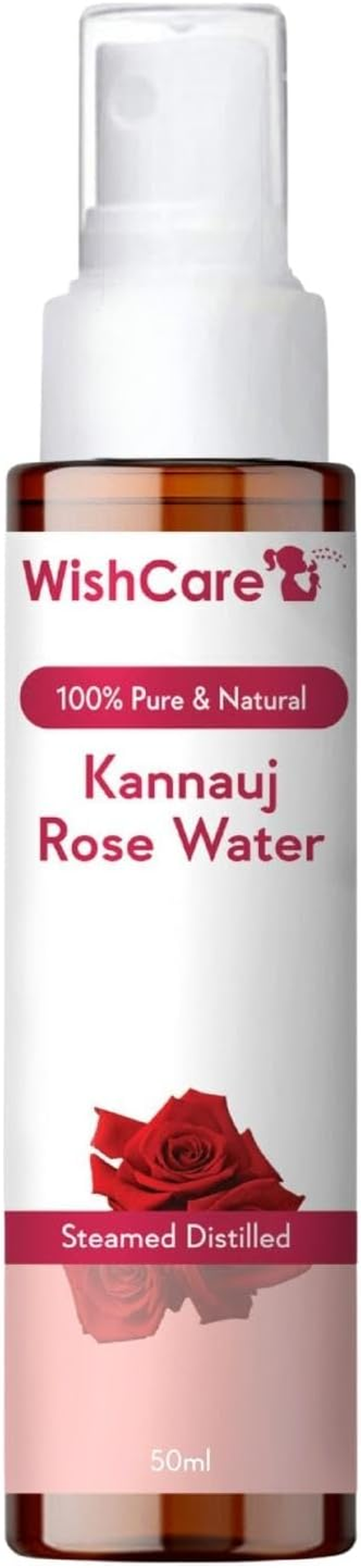 Wishcare&reg; 100% Pure & Natural Rose Water - for Skin, Face & Hair - Steam Distilled - Kannauj Gulab Jal - Spray Skin Toner - Free from Paraben, Alcohol & Chemicals - 50 Ml image number 4