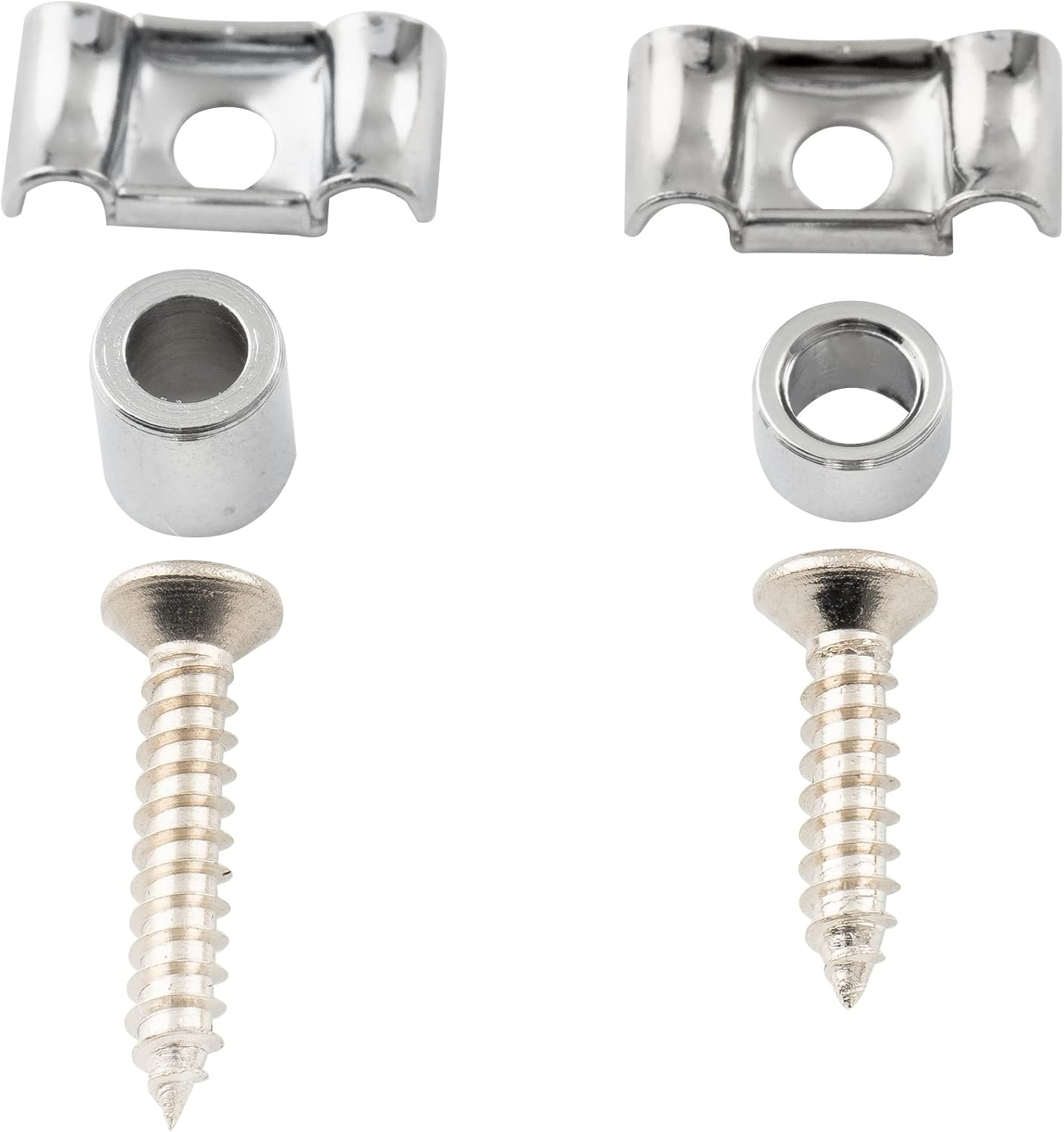 Musiclily Pro Steel Vintage Butterfly Style String Retainer String Trees String Guides for Electric Guitar, Chrome (Set of 2) - Chrome image number 5