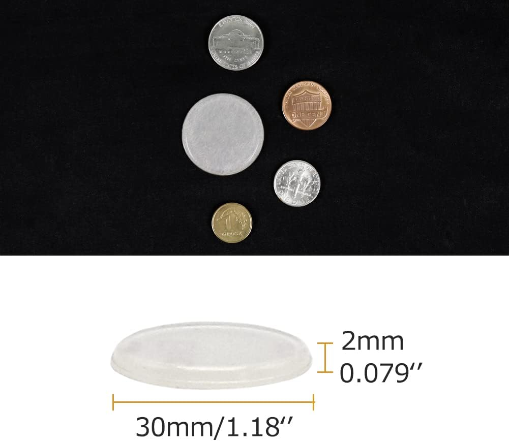 GINOYA 18Pcs Glass Top Bumpers, Silicone Adhesive Furniture Bumpers for Glass Table Door Cabinet Drawers