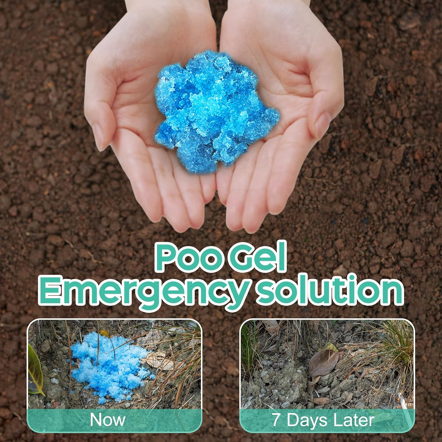 30 Portable Toilet Bags Poo Gel Set, 8 Gallon Camping Toilet Bags with Portable Absorbent Toilet Gel, Urine Powder with Potty Trash Waste Bags for Outdoor Camping, Traveling, Emergency image number 3