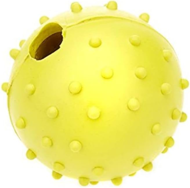 Classic Pet Products Rubber Pimple Ball with Bell, 60 Mm, Yellow image number 4