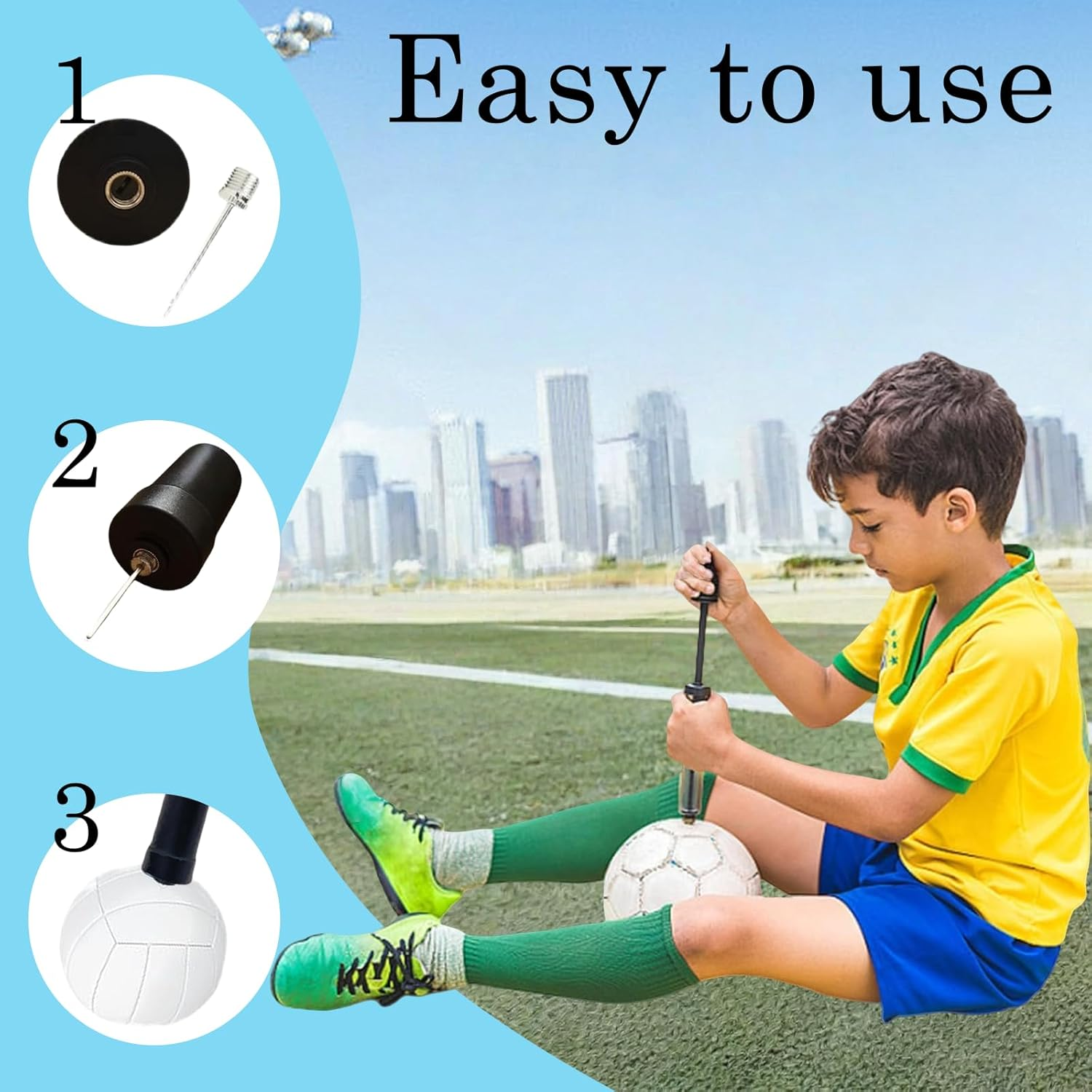 19 Pcs Ball Pump Needle Set - Bicycle Valve Adapter (DV/AV/SV) Air Pump Accessory Kit for All Bike, Sports Ball & Inflatable Equipment image number 4