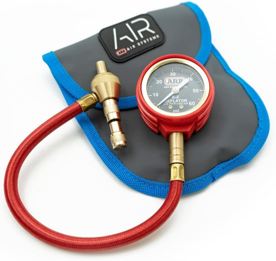 ARB ARB505 Deflator Kit 10-60 PSI Tire Pressure Gauge Rapid Air down Offroad Kit with Recovery Gear Pouch (PSI) image number 3