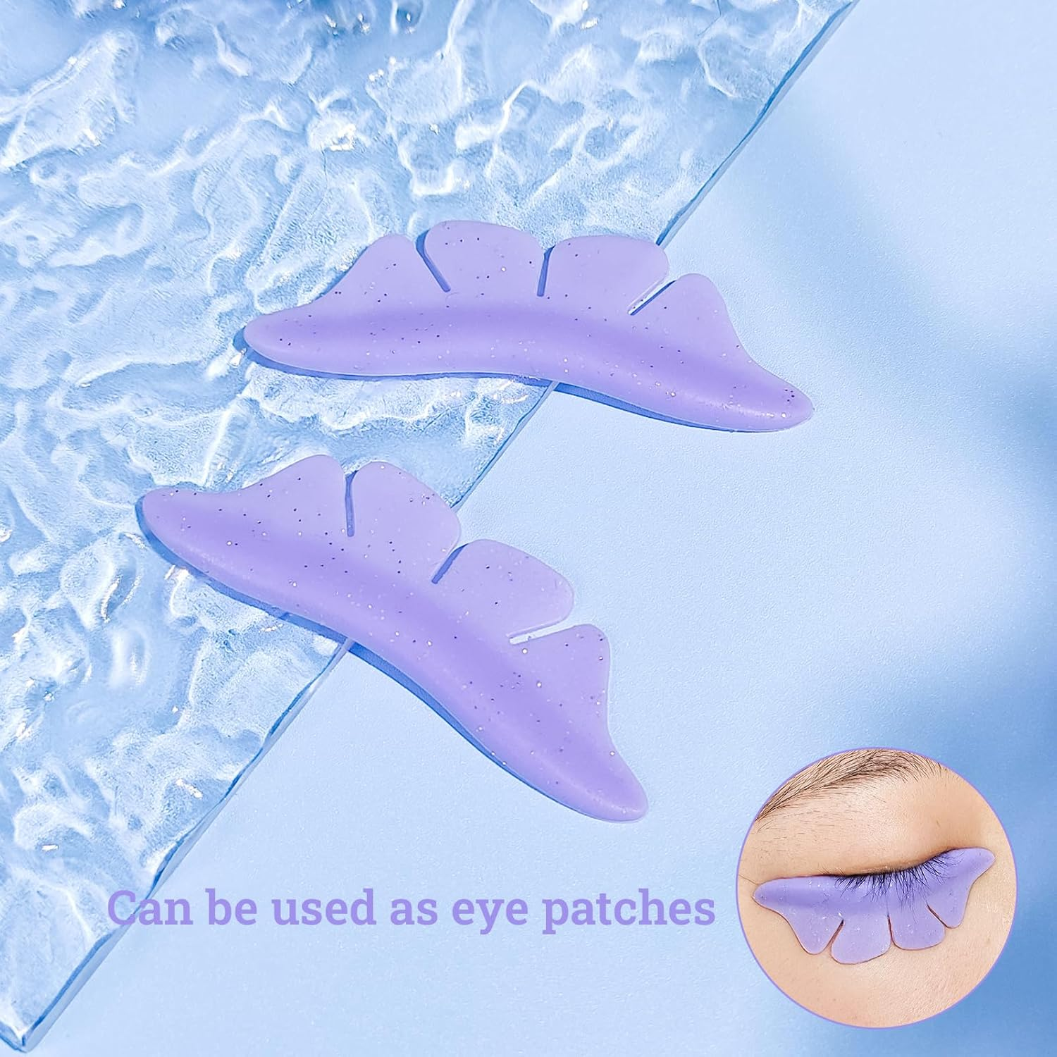 Lomansa Lash Lift Pads Silicone Patch-Shields Bottom Lash Lifts Ultra Soft Reusable Eyelash Lift and Lash Extension for Salon (Purple)