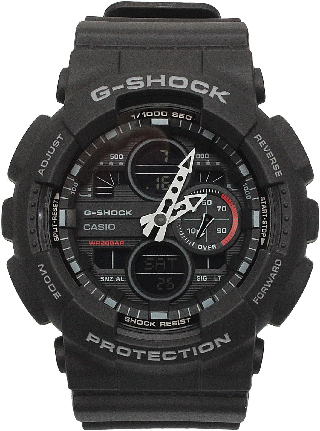 G Shock Men'S Ga140 Analog Digital Watch Resin Glass Black image number 2
