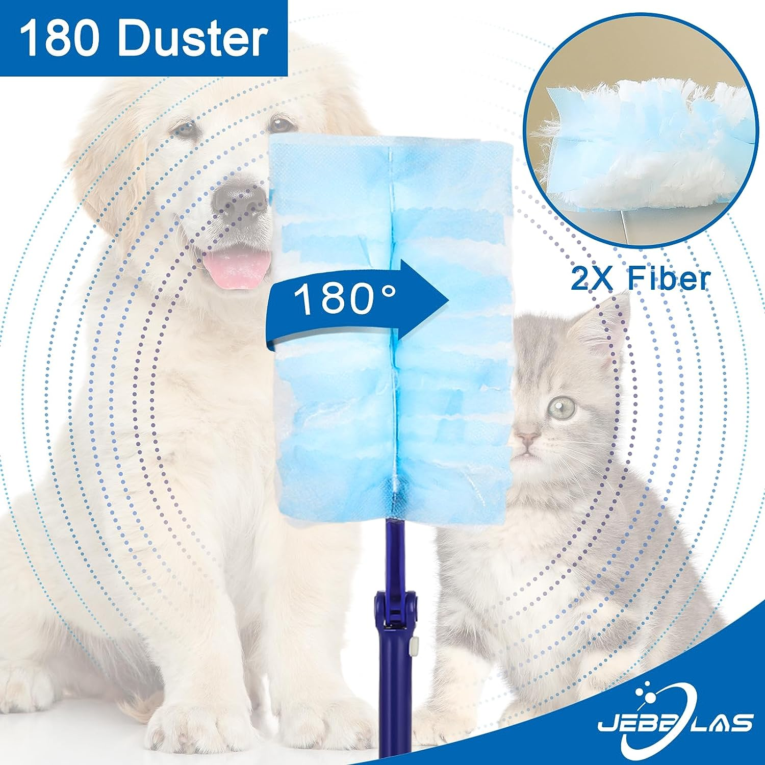 JEBBLAS Disposable Dusters Refills, Heavy Duty Electrostatic Duster Head, Total 20 Count - 20 Duster Refills image number 2