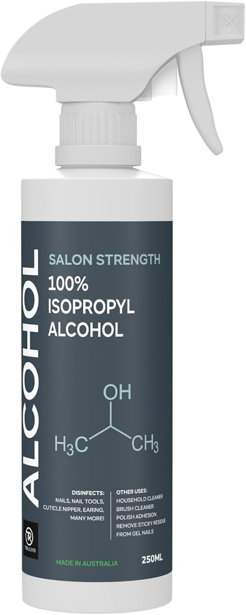 Isopropyl Alcohol IPA Cleaner & Rubbing Alcohol Trigger Spray 250Ml | Powerful Heavy Duty Multi-Purpose Cleaner & Disinfectant (100% Isopropyl Alcohol)