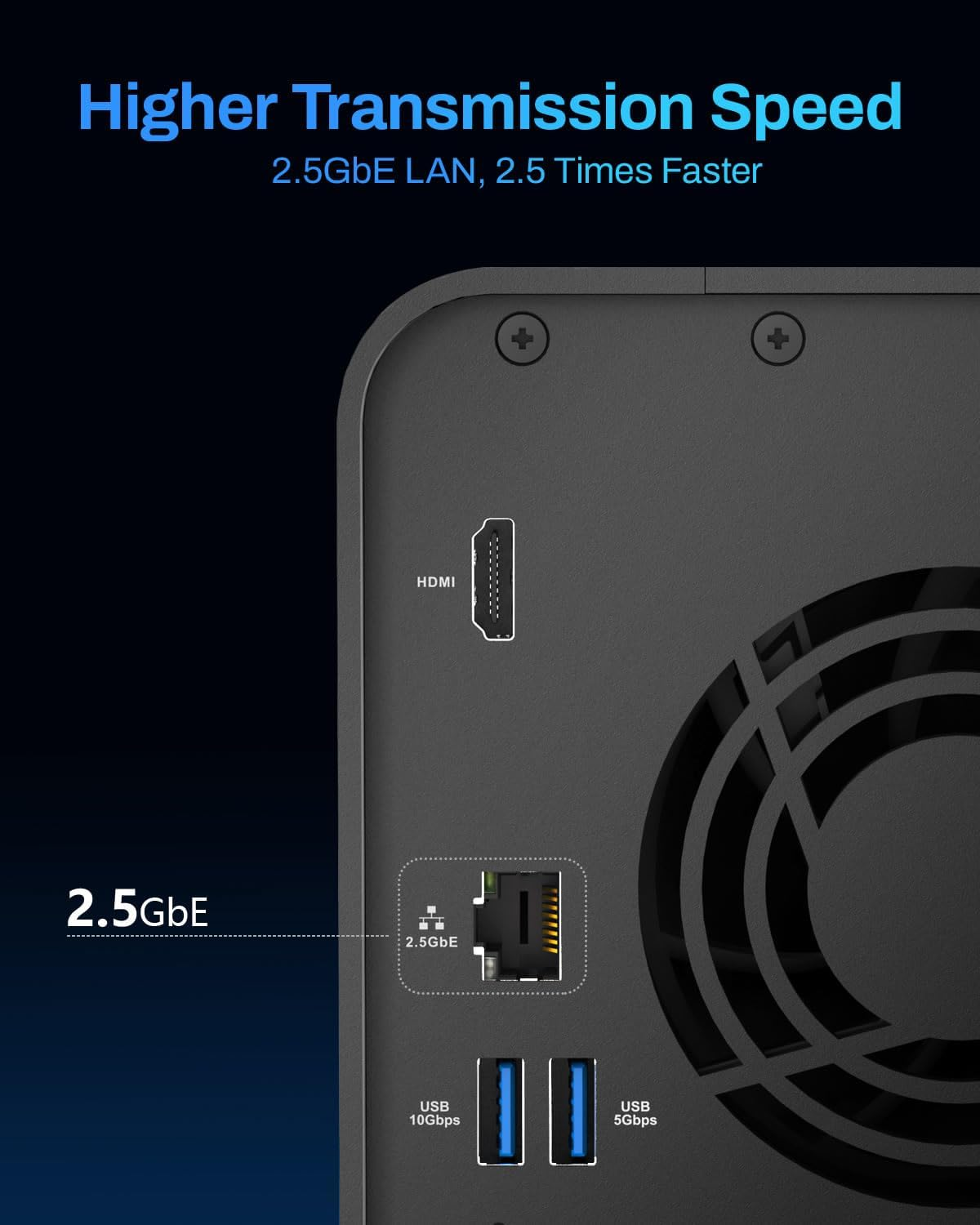 TERRAMASTER F2-425 2-Bay NAS Storage - Intel X86 Quad-Core CPU, 4GB RAM, 2.5Gbe LAN, Network Attached Storage Multimedia Server for Home Users (Diskless) image number 2