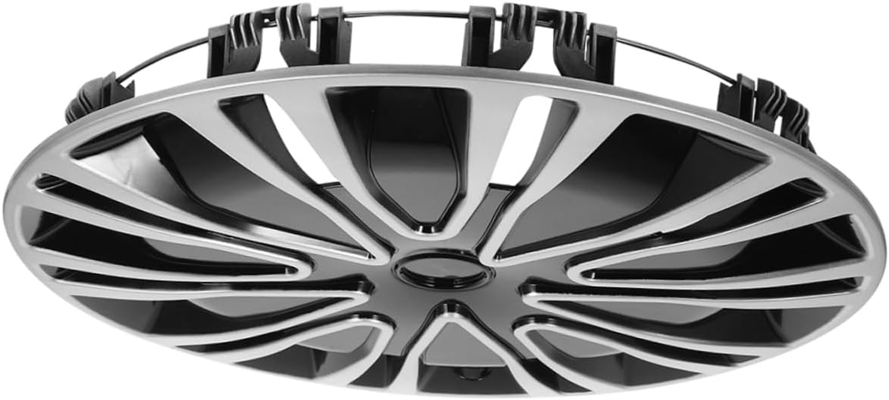 GETAJGHSD 16-Inch Automotive Wheel Hub Cover Rim Cap Silver Black Universal Decorative Hubcaps for Cars Vehicle Wheel Rim Covers image number 4