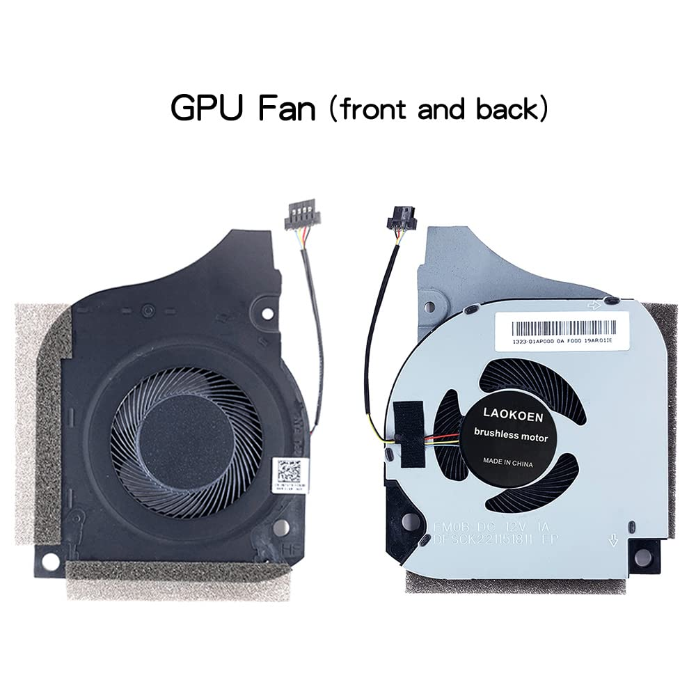 New Replacement Cooling Fans for Dell G7-7590 G7-7790 G5 5590 G7 7590 7790 P82F G5-5590 Laptop Fan DC 12V 1A FM0C DFSCK221051821 FM0B DFSCK221151811 (4-Pin 4-Wire),(Not Fit for G5-5590 5V 0.5A Fan) image number 1