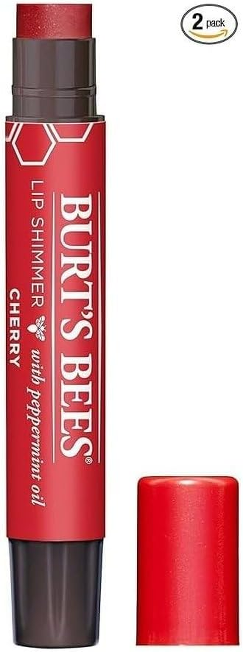Burt'S Bees 100% Natural Origin Lip Shimmer, Plum with Shea Butter and Fruit Oils, 1 Tube, 2.6G