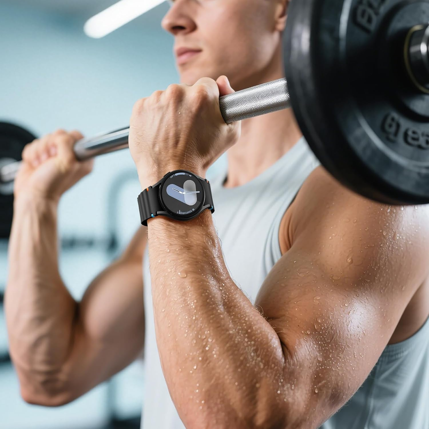 Mastten 4 Pack Sport Straps Compatible with Samsung Galaxy Watch 7 Strap - Soft Silicone Band F&uuml;r Galaxy Watch 6 5 4 Strap 40Mm 44Mm - No Gap Wave Watchband for 6 Classic / 4 Classic / 5 Pro/Fe image number 6