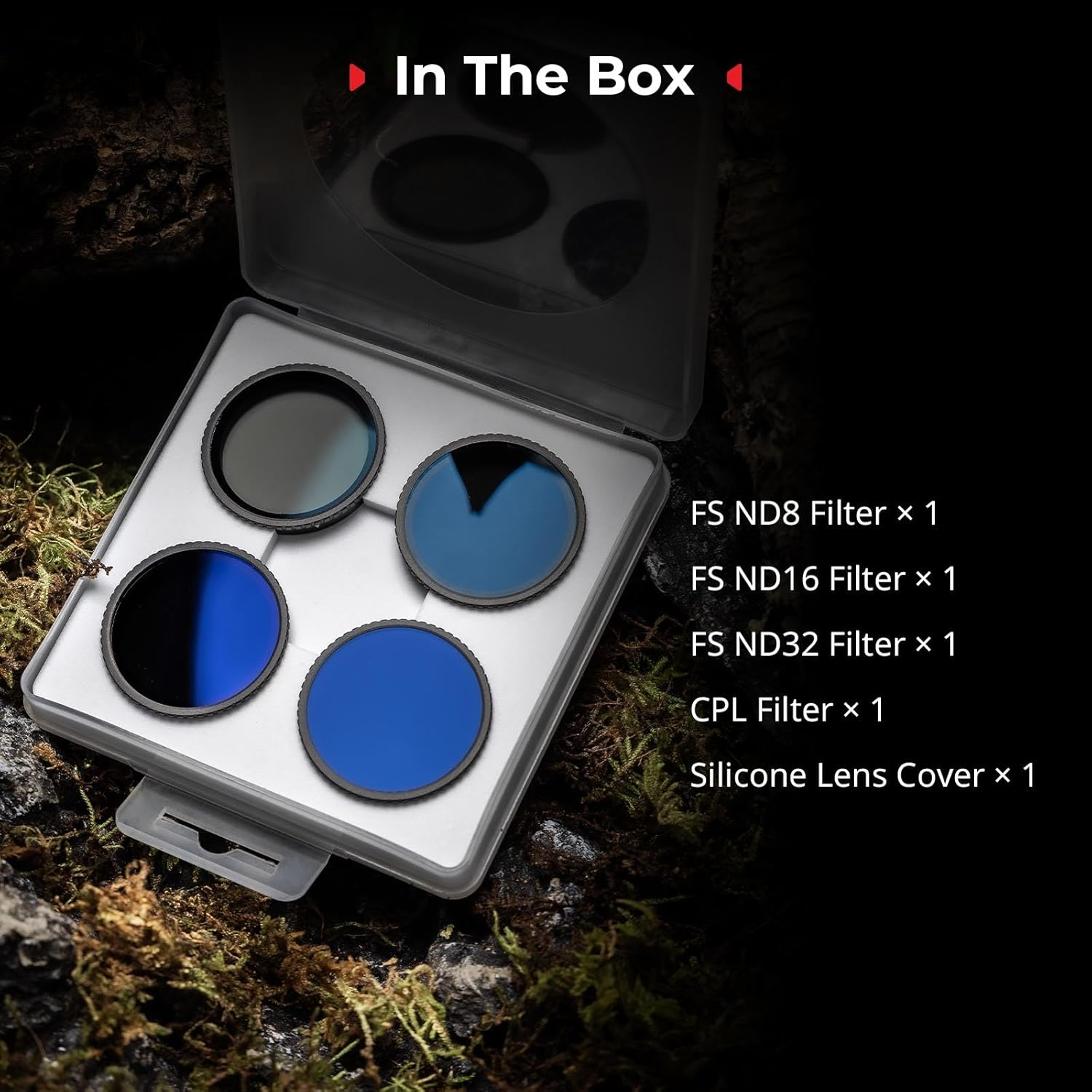 Smallrig ND Filter Kit for DJI Osmo Action 5 Pro/Action 4, 5 Pack CPL FS ND8 ND16 ND32 Snap-On Polarizing Neutral Density Filters & Lens Silicone Cover, HD Optical Glass/Multi-Coated Lens Filters 5411 image number 5