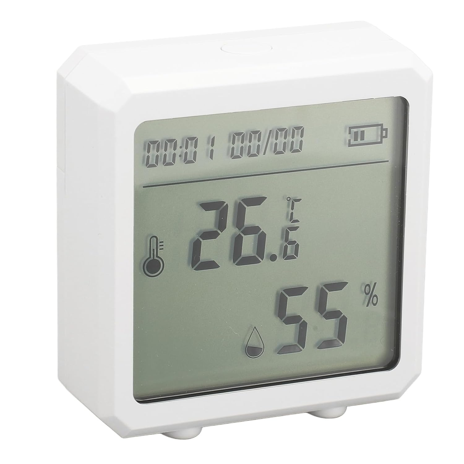 Wireless Wifi Digital Temperature Humidity Monitor, Smart Remote Sensor with LCD Display for Home Smart Life App, Ideal for Home, Bedroom, Baby Room, Office, Greenhouse, Cellar