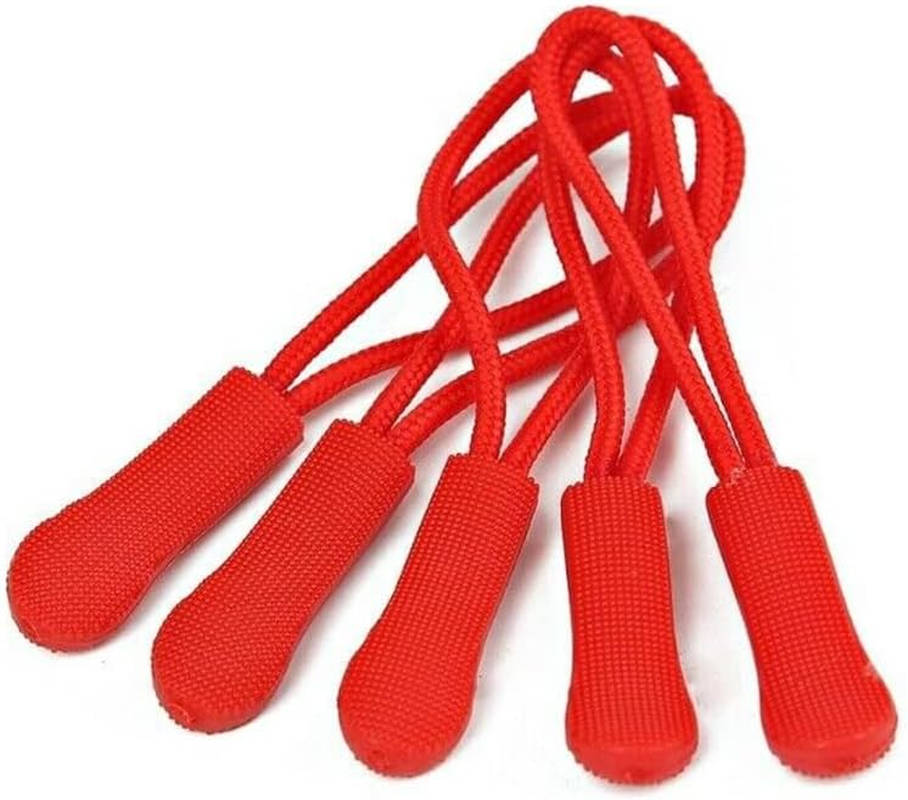 Zipper Pulls Zipper Pullers Replacement Broken Zip Cord Puller Black Red X 10 Red image number 5