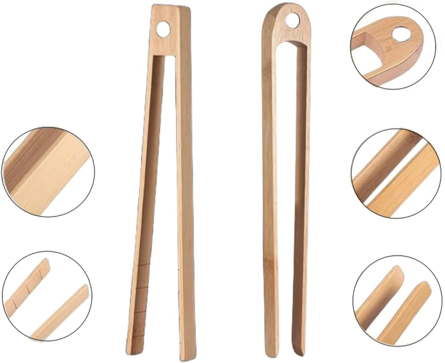 Wooden Thong - Toaster Tongs | Bread Toaster with Magnet | 8.7" Magnetic Toaster Tain | 2X Multi-Purpose Reusable Wooden Tong for Beef image number 1