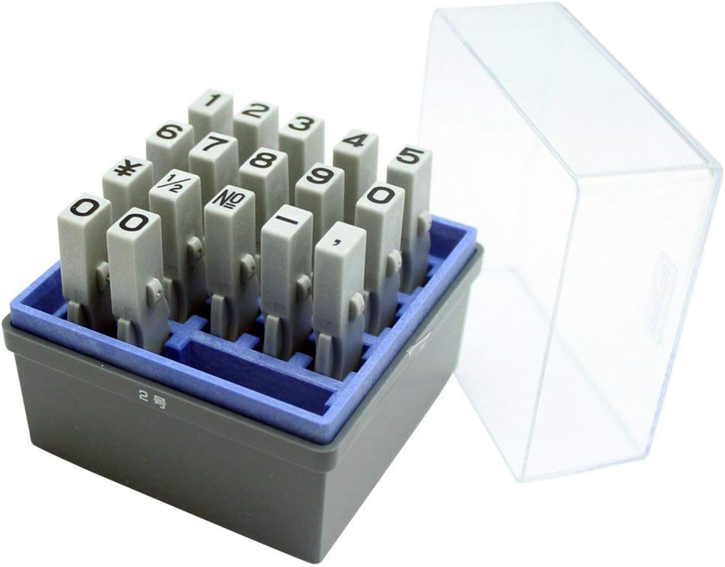 Shachihata GRN-2G Rubber Stamp with Handle, Connecting Type, Number Set, Gothic Body, No. 2, Stamp Face 0.2 X 0.1 Inches (6.2 X 4.8 Mm) image number 4