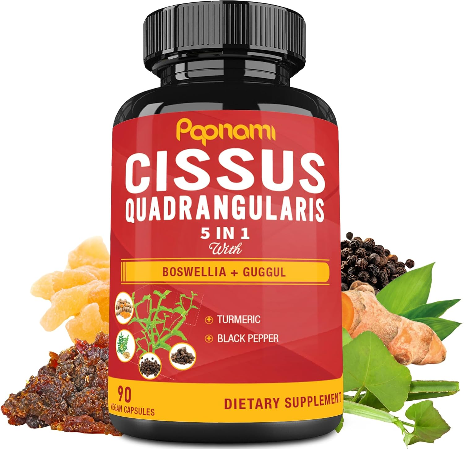 Organic Super Cissus Quadrangularis Capsules with Boswellia, Guggul, Turmeric, Black Pepper Extract| 3 Months Supply image number 4