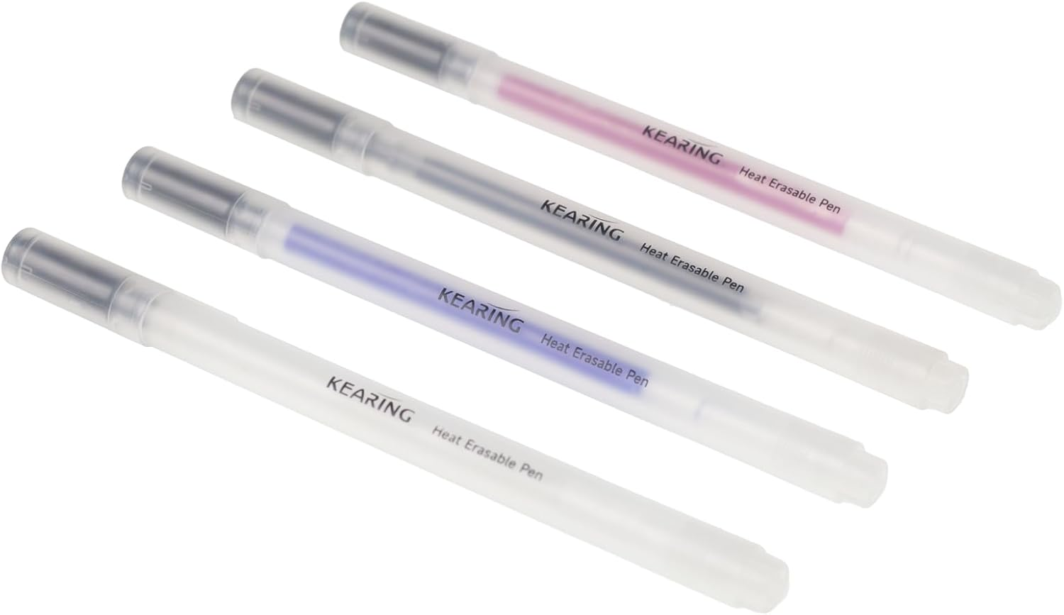 Kearing 4 Pack Heat Erasable Fabric Marking Pens, Fabric Markers for Sewing, Embroidery, Quilting, Dressmaking, Fabric Marking Tool, Embroidery Erasable Pen image number 2