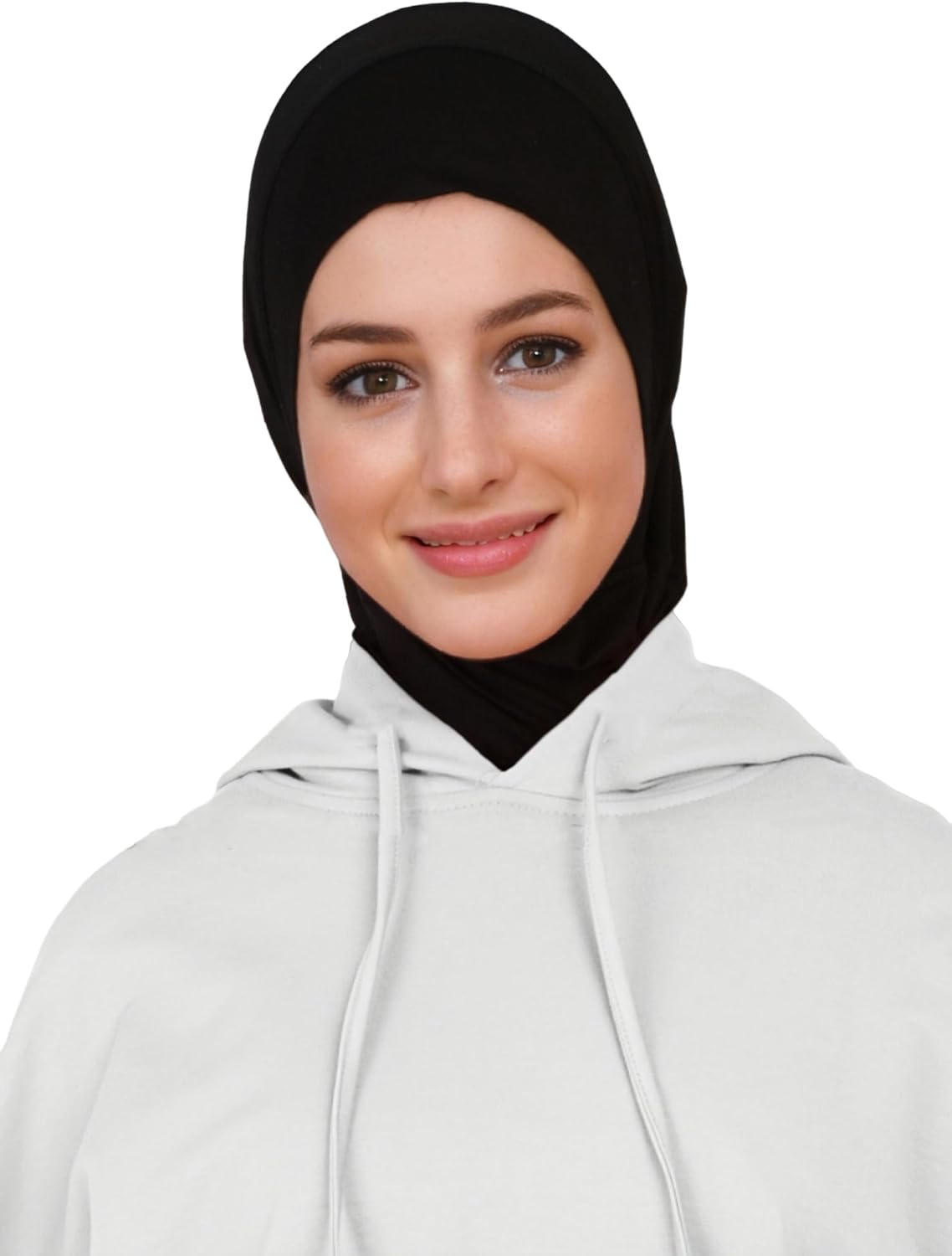 Lina & Lily Modal Jersey Muslim Amira Instant Hijab Scarf One Piece Ready-To-Wear - Beige image number 5