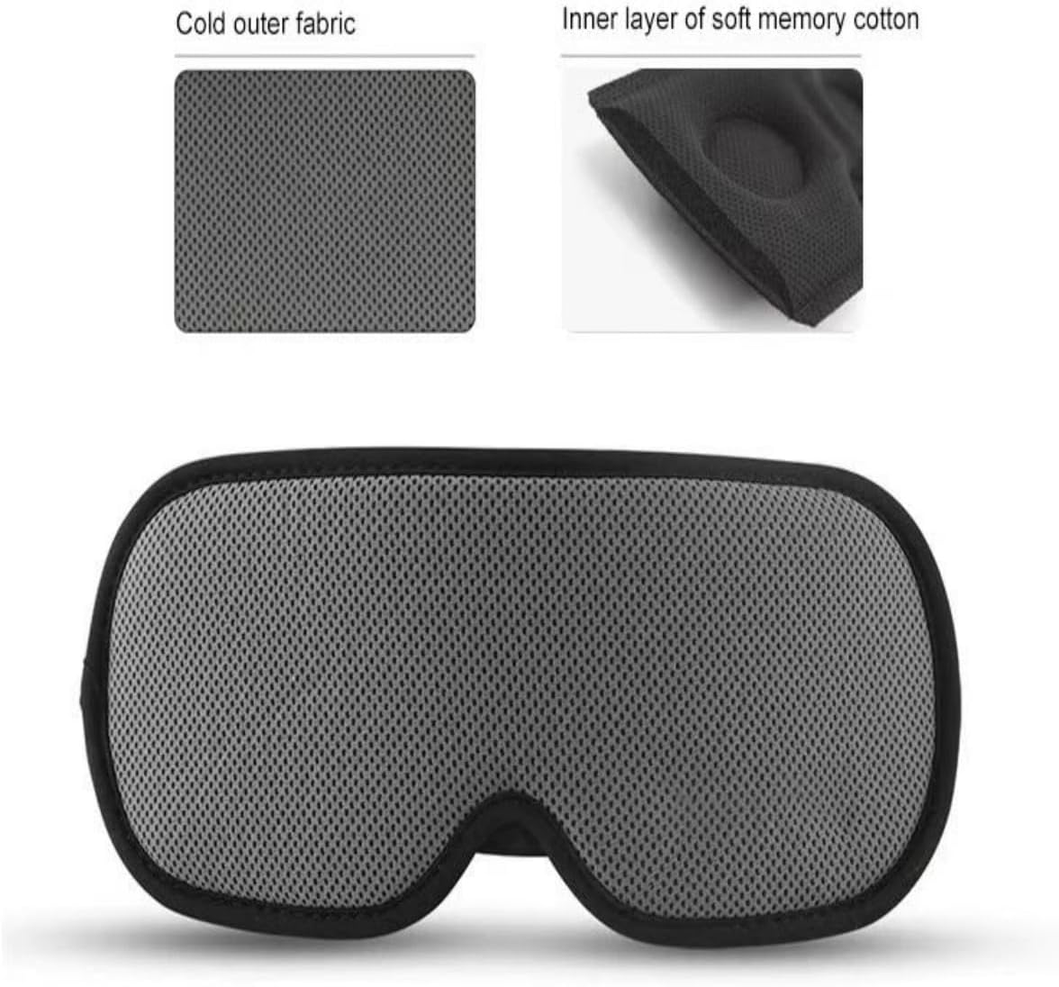 Sleep Mask Blackout, Breathable Memory Foam Zero Pressure Sleeping Mask for Side Sleeper Airplane Blindfold with Travel Pouch Earplug- Best for Side Sleeper and Kids Women Men image number 2
