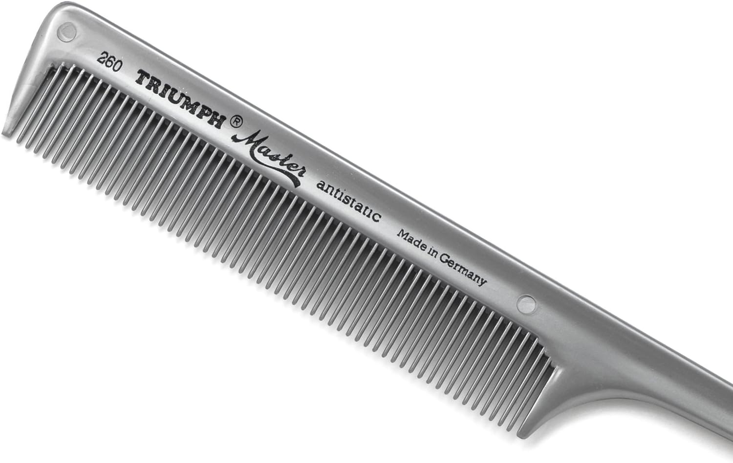 Triumph Master Tail Comb Silver 8"
