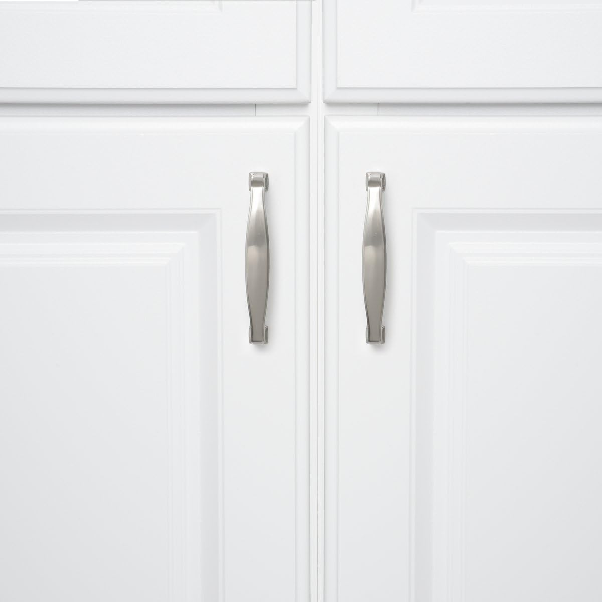 Amazon Basics Traditional Arch Cabinet Handle, 28.1Cm Length (9.5 Cm Hole Center), Satin Nickel, 10-Pack image number 2