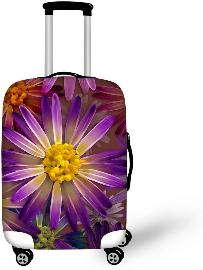 FOR U DESIGNS Men'S Cool -White Space Illusion Print Spandexuggage Case Cover M(22"-26" Cover) Flower 1 image number 1