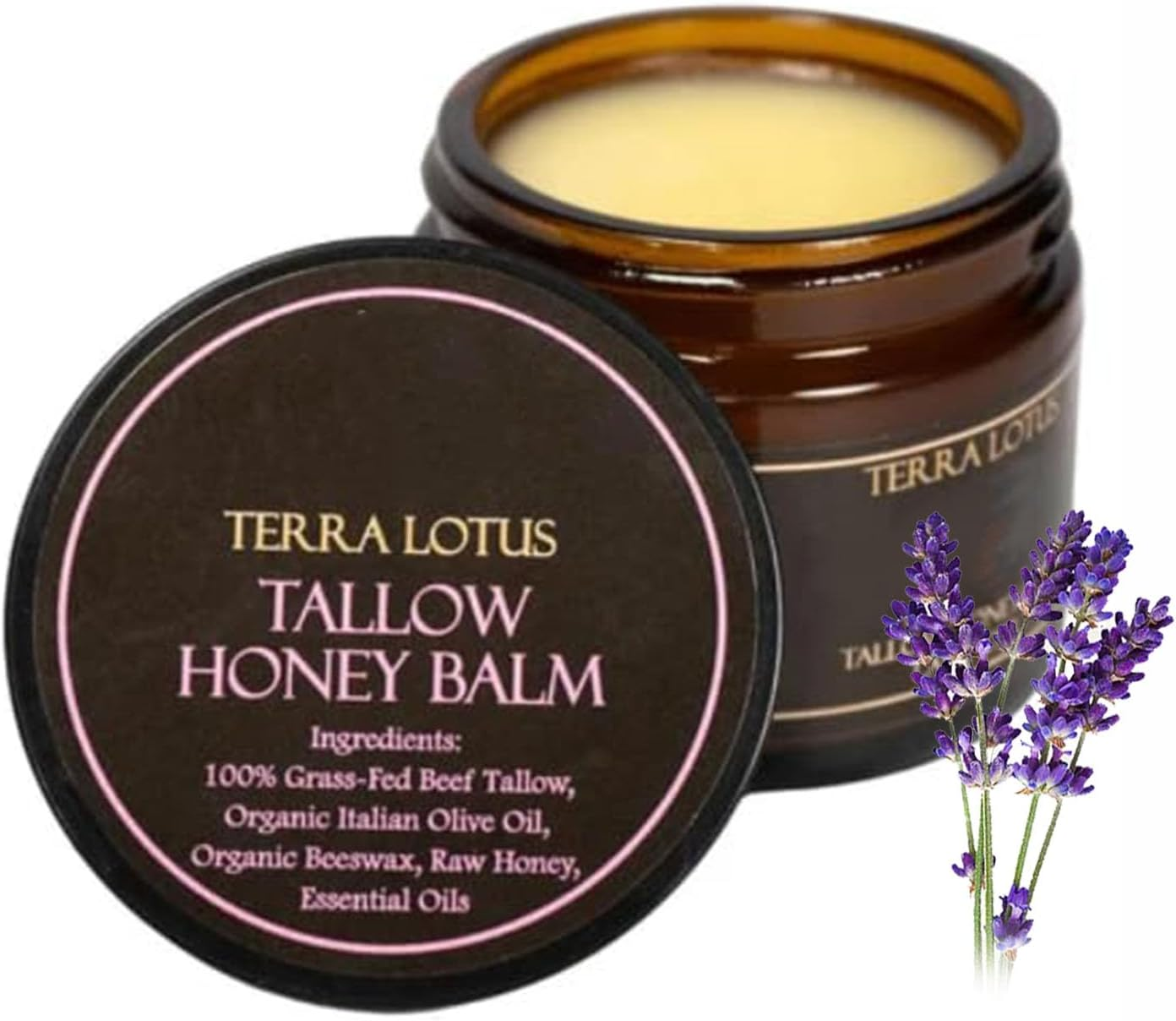 Eloix Tallow Honey Balm, Organic Grass-Fed Beef Tallow Balm with Raw Honey, Natural Body Moisturizer for Face & Body, Moisturizing Cream for Soft (Citrus)