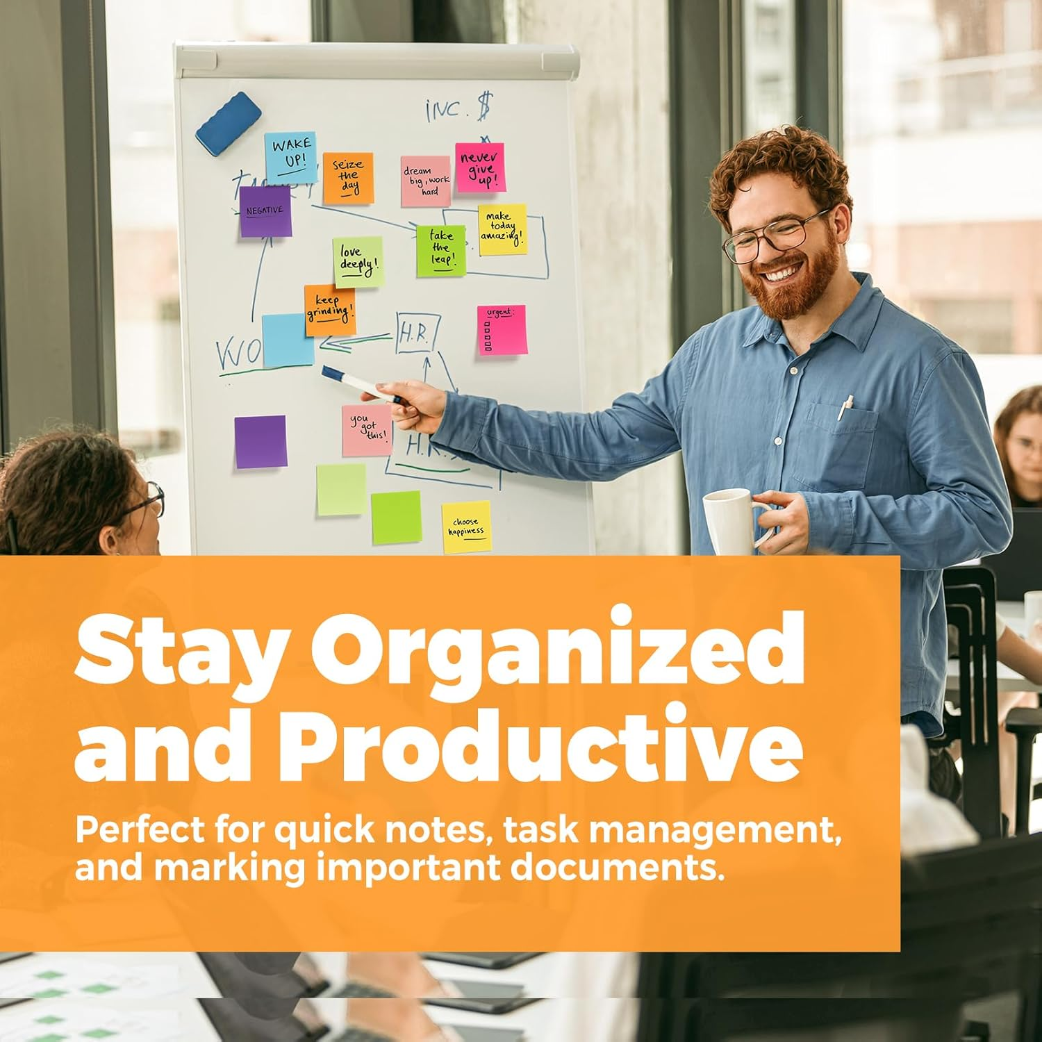 Maxgear Sticky Notes 3X3, 16 Pads Colorful Sticky Pads, Strong Adhesive Self-Stick Note Pads, Super Sticking Power Memo Pads, Leave Reminders Sticky Note on Smooth Surface, 60 Sheets/Pad image number 5