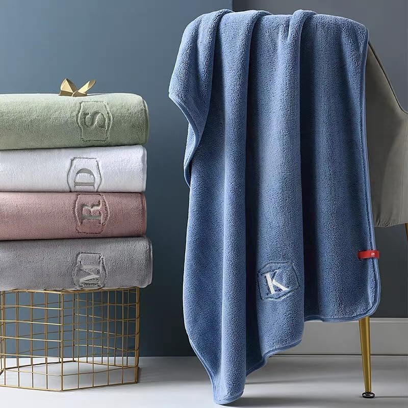 KKAERDIYA Microfiber Towel 90X160 Cm 2 PCS Bath Towel Microfiber Soft, Durable and Light Weight (35 * 75+80 * 150-GY) image number 1