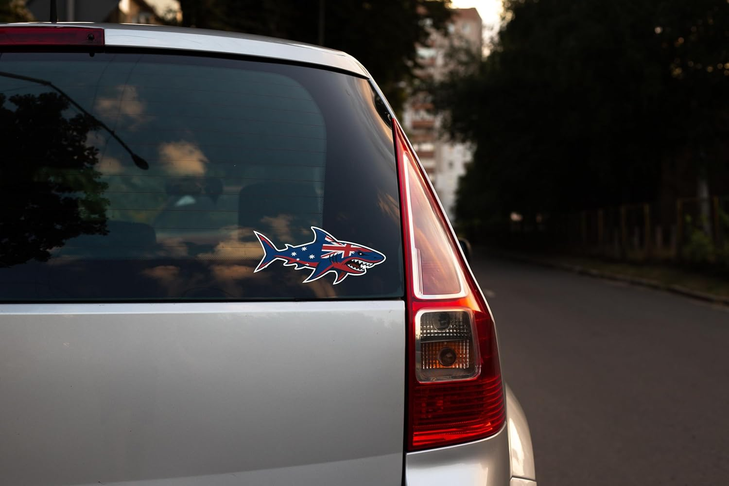 Australian Flag Shark Decal Stickers &ndash; Pair of 20Cm Vinyl Car Stickers | Weatherproof, Bubble-Free, Easy Peel & Stick | Aussie Flag Shark Design for Cars, Utes, Toolboxes, Windows & More image number 6
