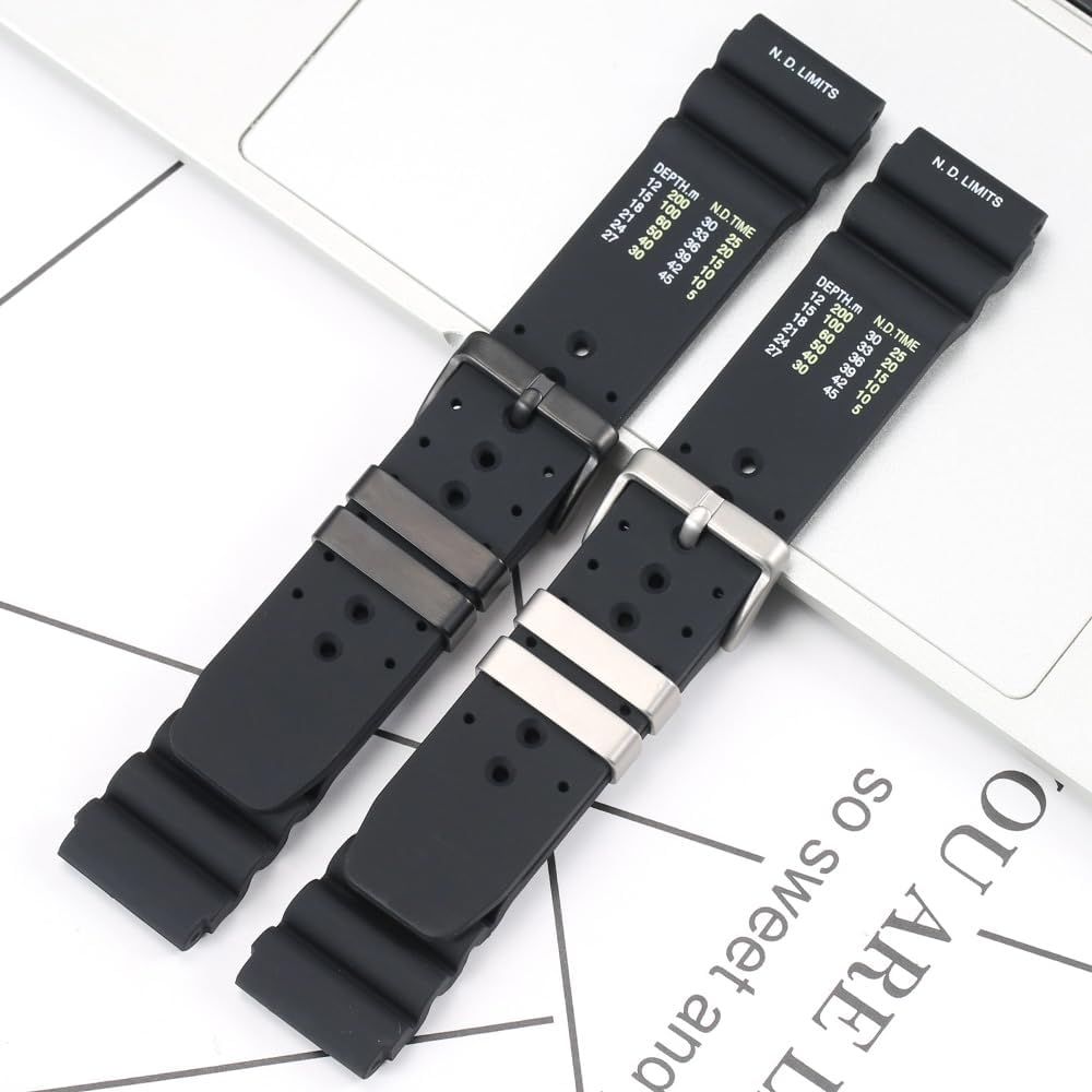 XBHSW 22Mm Silicone Watch Band Compatible with Citizen Eco Diver Smartwatch Interchangeable Strap Watch Bracelet