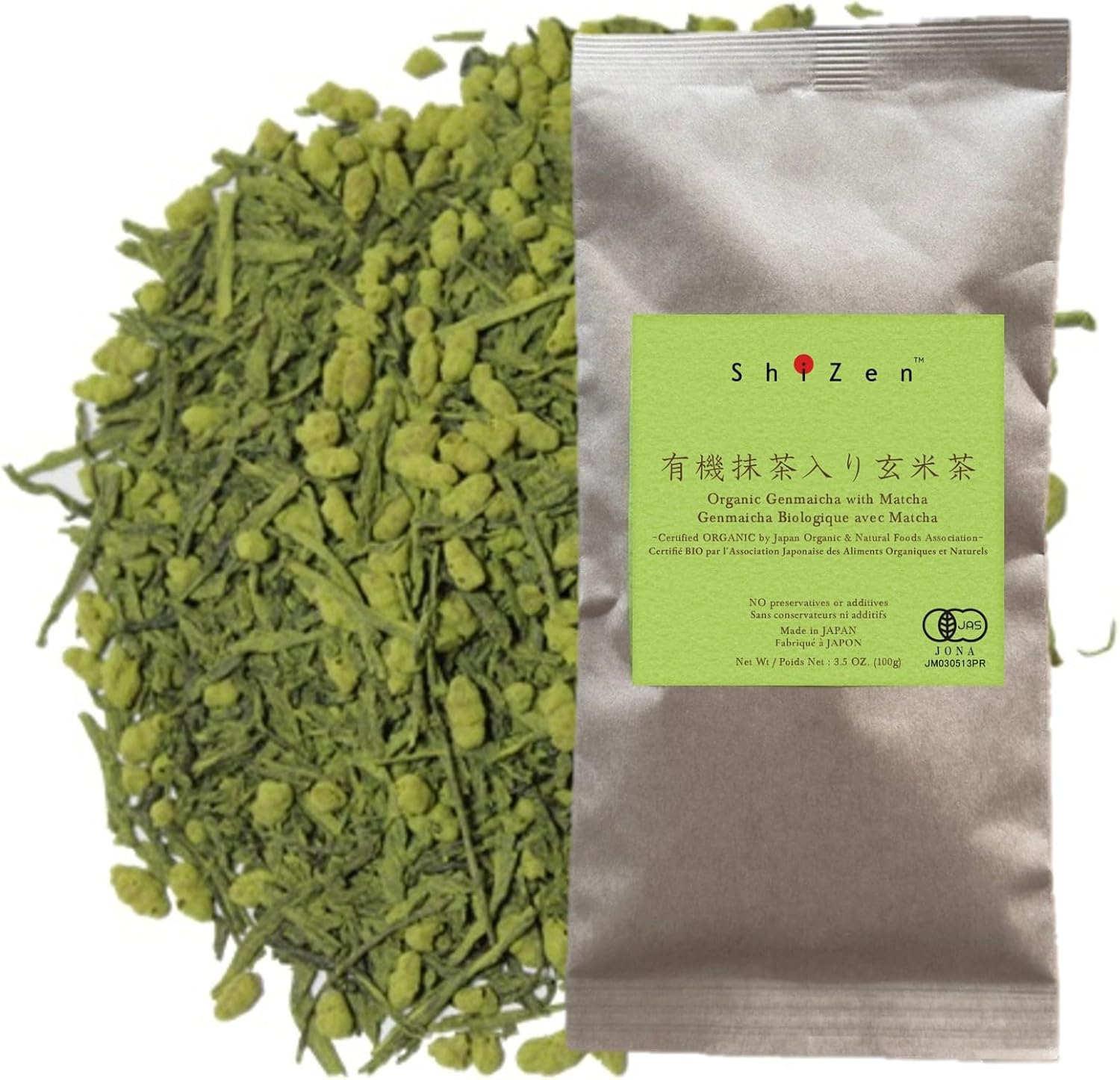 Organic Green Tea from Japan - Shizen Tea - (Organic Genmaicha with Matcha) image number 5