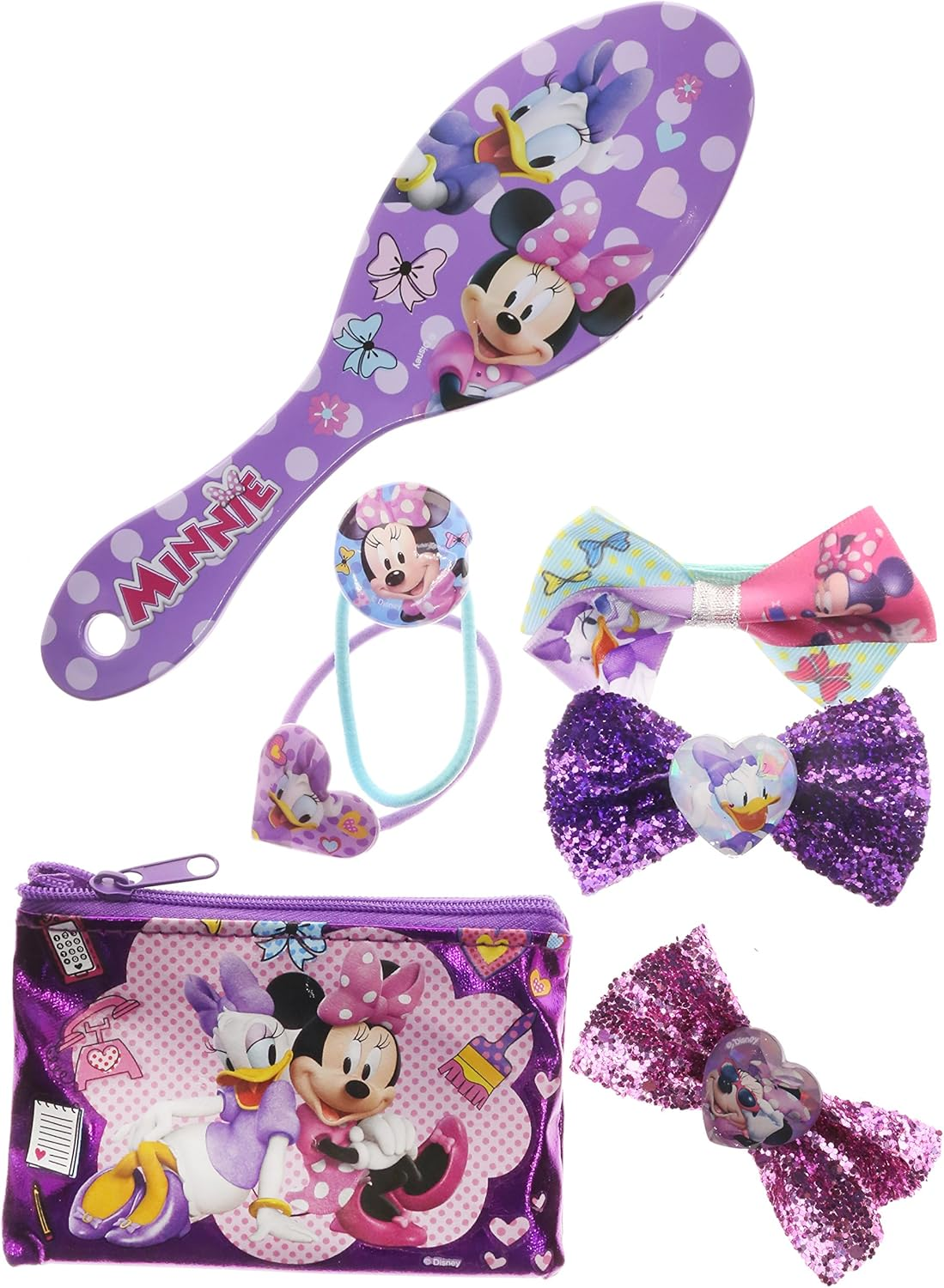Townleygirl Minnie Mouse Hair Set, Includes Hair Brush, Hair Bows, and Hair Clips, 7 CT image number 2