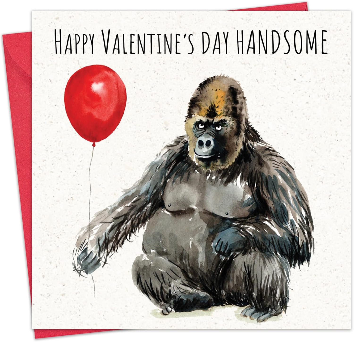 Twizler Funny Valentines Card with Handsome Gorilla - Valentines Day Card for Husband or Boyfriend - Valentine'S for Him Fianc&eacute; or Partner image number 6