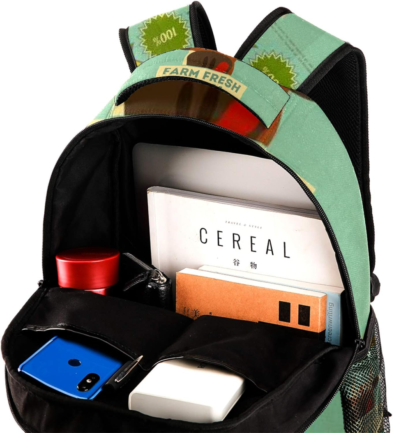 Students Backpack Farm Fresh Milk Poster Casual Backpack for Girls and Boys Bookbag School Bag Travel Daypack image number 1