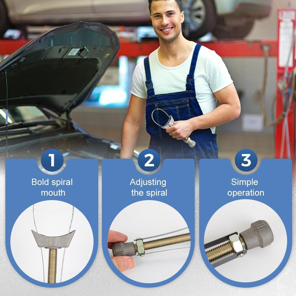 Adjustable Oil Filter Wrench Heavy Duty Universal Oil Filter Removal Tool with Non Slip Strap, Fits Cars, Trucks, Excavators, 1Piece Lightweight Wrench for Easy Oil Change and Maintenance image number 3