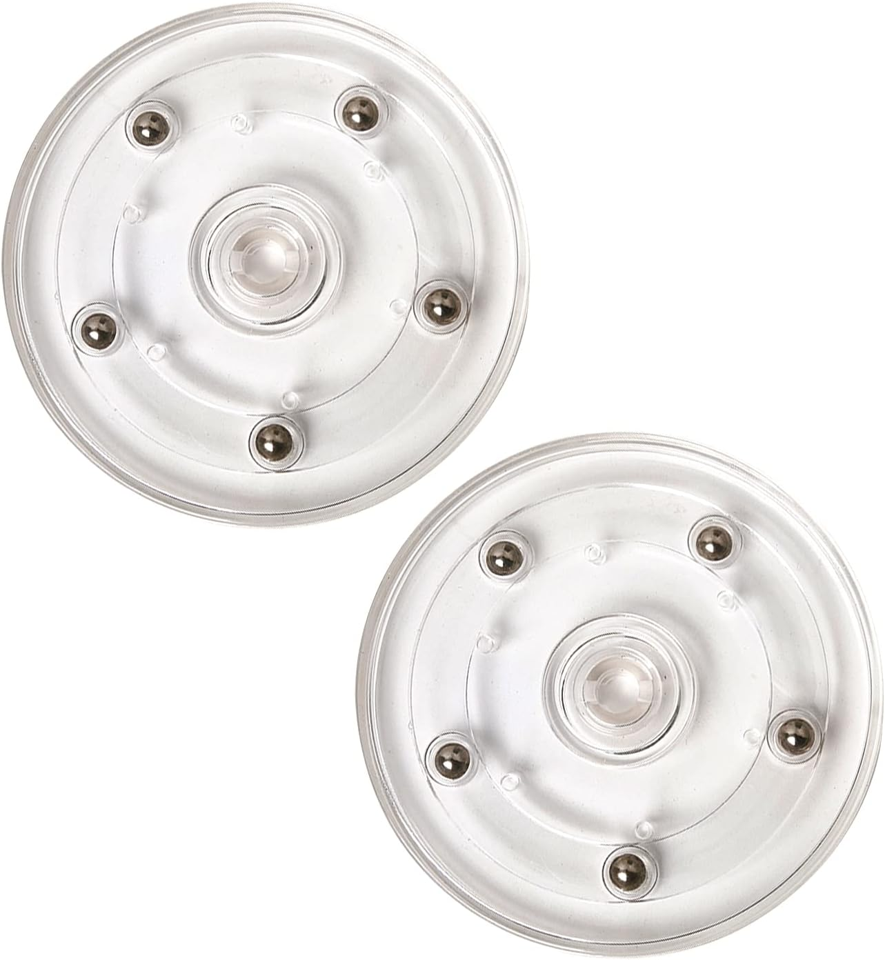 2 Pack 4" Lazy Susan Turntable Acrylic Ball Bearing Rotating Tray for Spice Rack Table Cake Kitchen Pantry Decorating TV Laptop Computer Monitor image number 1