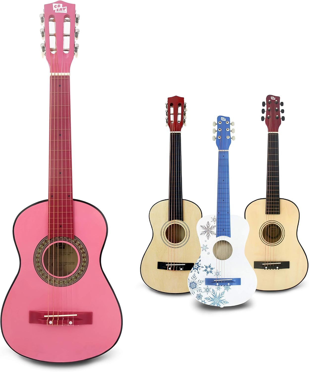 30-Inch Pink Classical Guitar/Girls Gift/Kids Musical Toys/Musical Instrument - Black image number 4