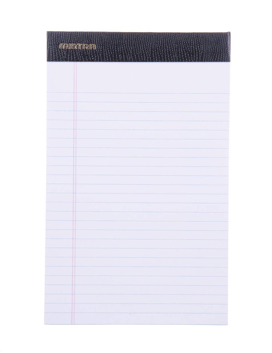 Mintra Office Legal Pads - ((Premium White 6Pk, 5In X 8In, Narrow Ruled)) - 50 Sheets per Notepad, Micro Perforated Writing Pad, Notebook Paper for School, College, Office, Professional image number 4