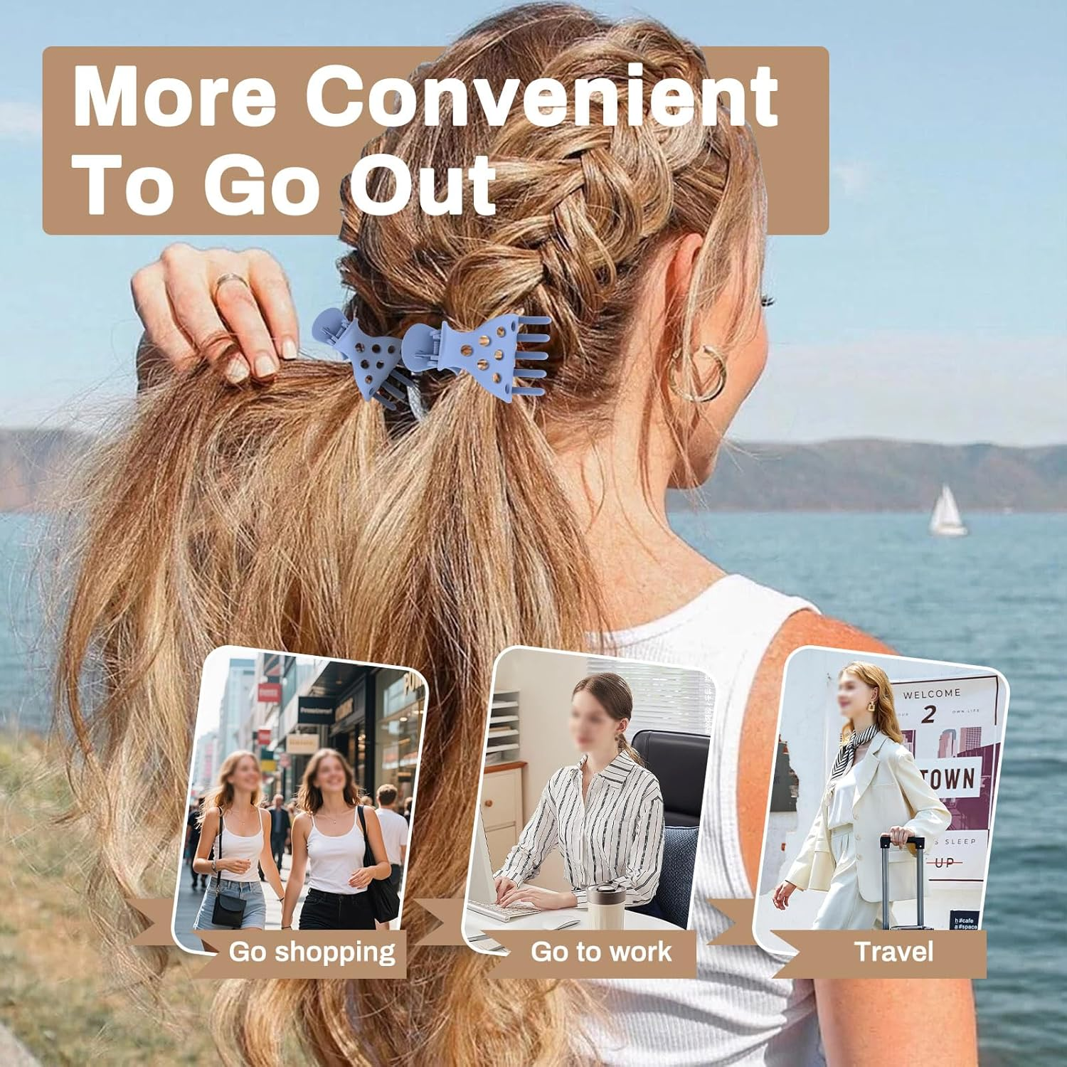 10 Packs Root Clips for Curly Hair Volume Claw Clamps, Women Root Lifting Hair Clips Styling Bouncy No Crease Fluffy Thick Thin