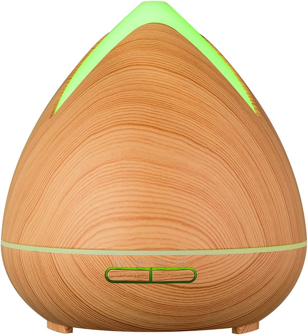 Purespa Diffuser Humidifier Serene Aromatherapy 400Ml Capacity with 3 X Aroma Diffuser Oils (Kiwi and Lime, Lily and Lotus, And, Apple and Dewberry) Night Light 7 LED Mood Lights (White)