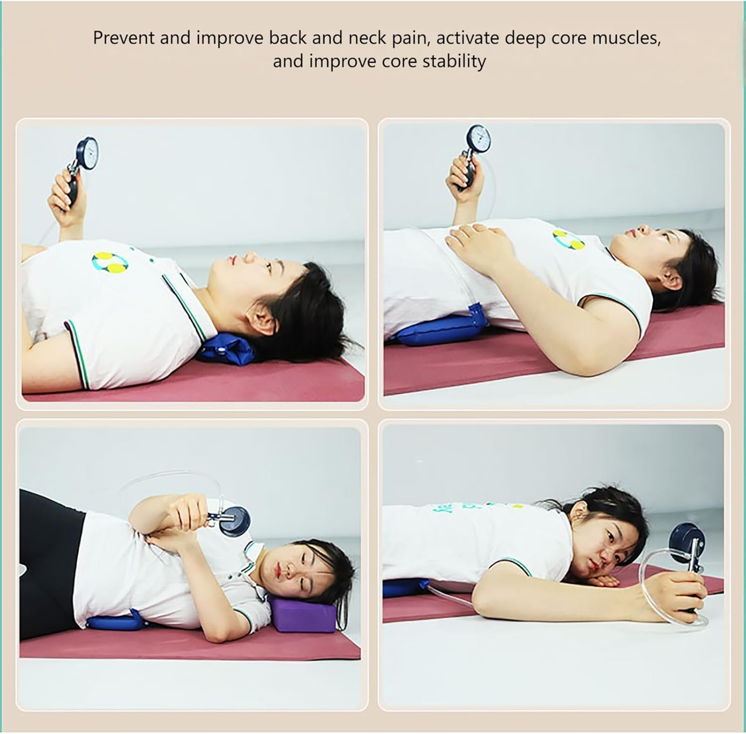 Lewitools 2025 New Biofeedback Device the Craniocervical Flexion Test Gwendolen Jull Carlo Rinaudo Core Muscle Trainer Low Back and Neck Pain Prevention Activate Deep Core Muscles and Improve Core Stability image number 3