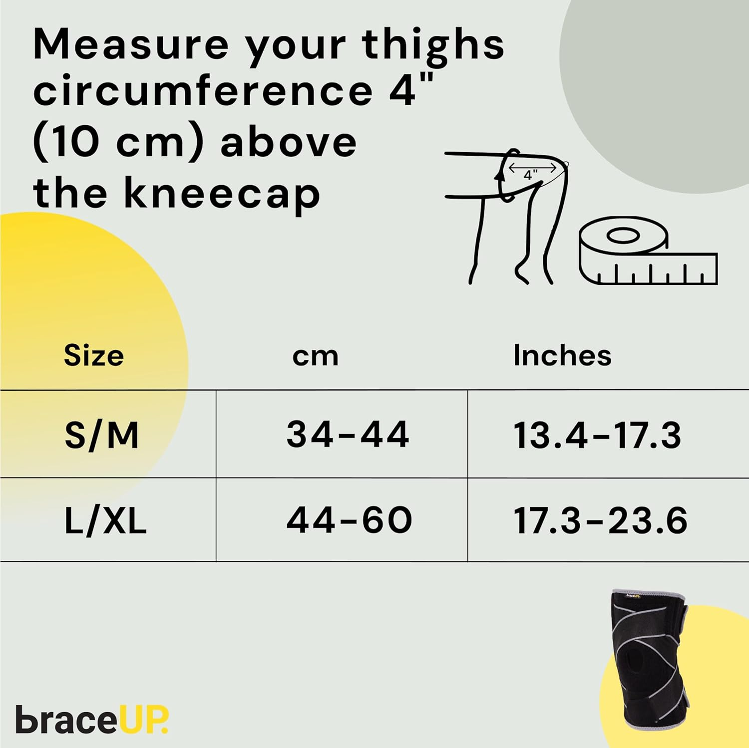 Braceup Knee Brace with Side Stabilizers & Patella Gel Pads - Ultimate Knee Support for Knee Pain, Arthritis, and Patella Stabilization (L/XL) image number 1